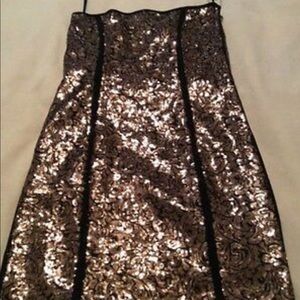 Patrizia Pepe Black/Copper Sequin Dress IT 42